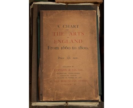 Architectural Interest. A Chart of The Arts in England from 1660 to 1800, London: Lenygon &amp; Co. Ltd., folio, card covers,