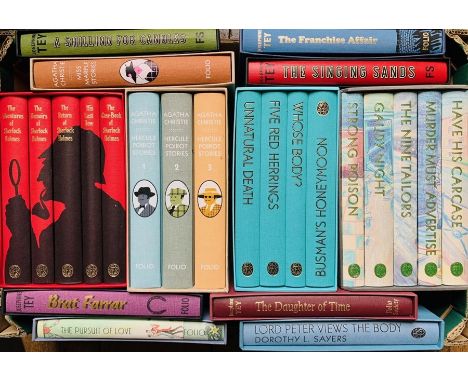 Folio Society. Collection in slipcases, including some sets, predominantly 20th-century fiction, crime fiction, comedy, to in