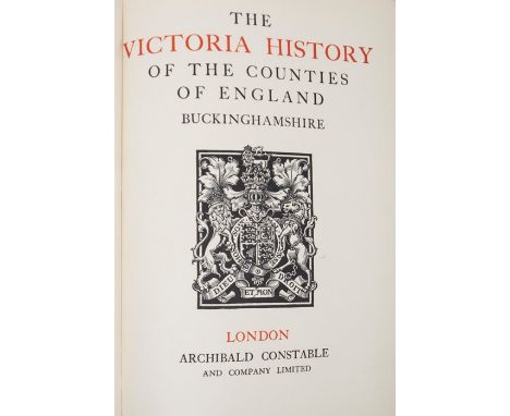 Page, William (Ed.). The Victoria History of the Counties of England: Buckingham, in four volumes plus separate Index, London