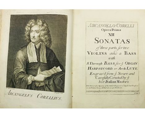 Corelli, Arcangelo. Opera Prima, XII Sonatas of three parts for two Violins and a Bass, with A Through Bass for ye Organ Harp