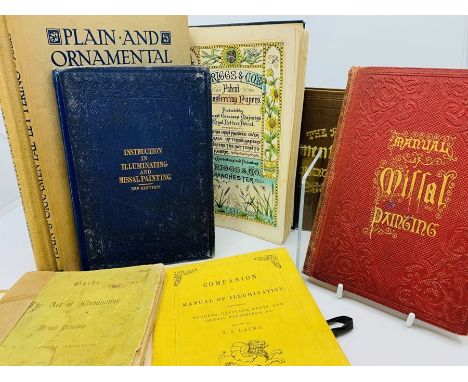 Illumination &amp; Typography. Collection of books comprising: Manual of Illuminated and Missal Painting, by Edwin Jewitt, Lo