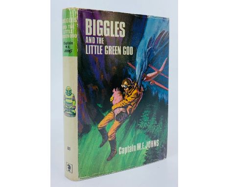 Johns, Captain W. E. Biggles and the Little Green God, first edition, London: Brockhampton Press, 1969. Octavo, publisher's b