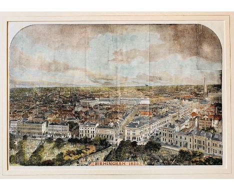 Birmingham. Collection of architectural/topographical prints and maps/plans of Birmingham, comprising: lithographic town plan