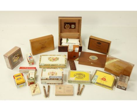 A large box of varied Cigars, &amp; Cigarettes etc., including sealed  boxes of "Fonseca Delicias, Habana"; "Dona Flor Corona