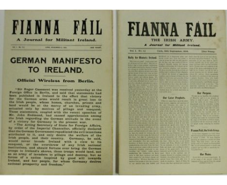  Terence MacSwiney's Paper

FIANNA FAIL (The Irish Army). A Journal for Militant Ireland.  Nos. 1-11 (all published), Cork, 1