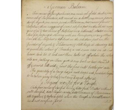 Important Quaker Medical Manuscripts
Quaker Interest:  Leadbeater (Mary) 1758-1826 - Two Manuscript Volumes containing Receip