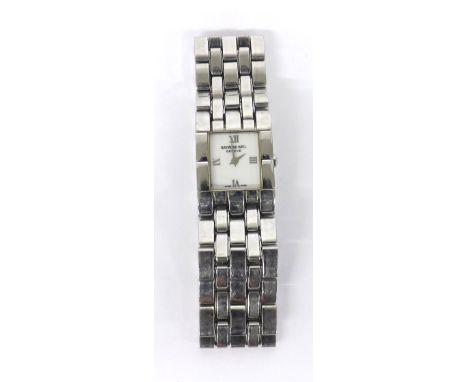 Raymond Weil Tema lady's stainless steel bracelet watch, ref. 5887, white dial, quartz, 21mm (U031DT) - Condition Report: - M