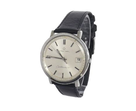 Eterna-Matic Centenaire '61' stainless steel gentleman's wristwatch, the silvered dial with baton markers, centre seconds and