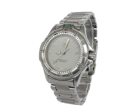Tag Heuer 4000 Series stainless steel gentleman's bracelet watch, ref. 999.713A, grey dial, quartz, 37mm (9134KQ) - Condition