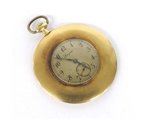 Longines 18ct slim lever dress pocket watch, the gilt movement signed Longines, L.Kramer & Co, Le Caire, no. 2126262, signed 