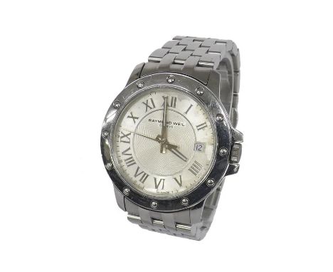 Raymond Weil Tango stainless steel gentleman's bracelet watch, ref. 5599, silvered dial, quartz, 42mm (94VYV1) - Condition Re