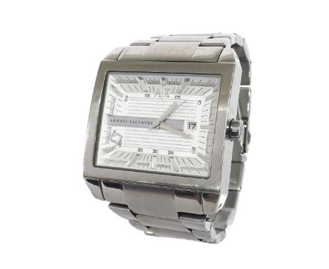 Armani Exchange stainless steel gentleman's bracelet watch, ref. AX2201, quartz, 43mm (Q5FB6J) - Condition Report: - Movement