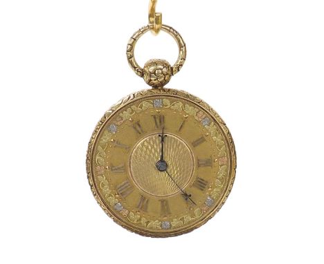 George IV 18ct fusee lever pocket watch, Chester 1824, the plain gilt movement with balance cock inscribed 'Detach'd Patent L