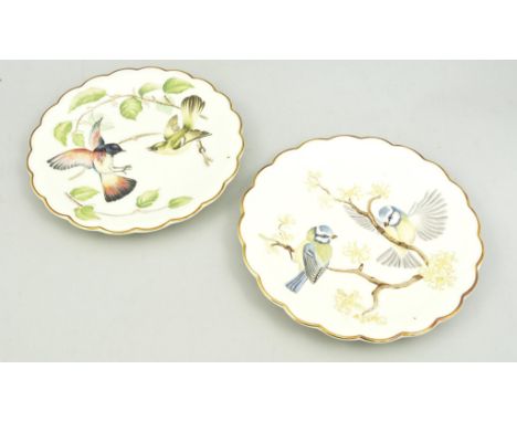 Six of a series of Royal Worcester bone china cabinet plates, The Birds of Dorothy Doughty, each boxed, together with ten oth