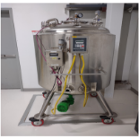 (Located in Evart, MI) AC Tech Mixing/Storage Tank For Beverage Line, Model# M1410E, Serial#