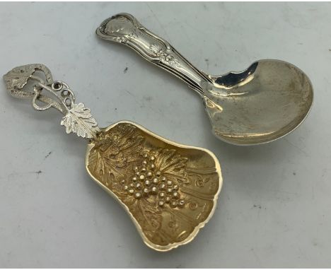 Two silver caddy spoons, one Birmingham 1972 by Israel Freeman &amp; Son Ltd and Birmingham 1825 by Joseph Willmore.  43gms.C