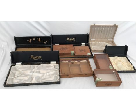 Tobacco shop cigar and pipe display boxes of Baling, Don Ramos, Ritmeeter etc.Condition Report2 x Barling boxes missing inner