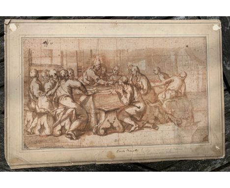 Carlo Maratti 1625-1713 A preparatory sketch marked to border and in his manner. 17cms x 30cms.Condition ReportTear to right 