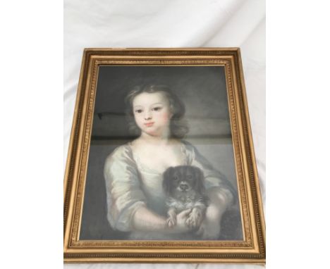 JOHN DYER (1699-1757) A pastel portrait of Sarah Dyer, daughter of the artist aged approximately 6 years old (1752-1753) with