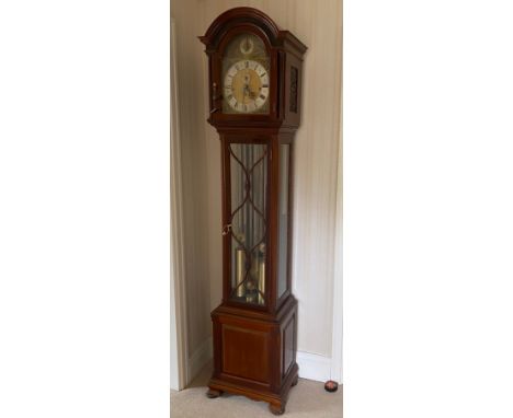 A mahogany Westminster Whittington St Michael chime longcase clock with brass face.Condition ReportGood condition.