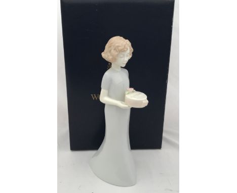 Royal Worcester Moments figurine, Birthday Girl modelled by Richard Moore 2000. 19.5cms h with packaging box.Condition Report