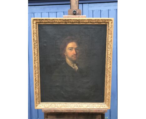 An oil on canvas, portrait of John Dyer (1699-1757) poet, painter and preacher. Artist unknown. 74 x 61cms.Condition ReportWi