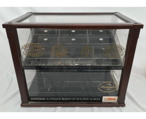 Cigar 'Humistor' humidor display cabinet. 'Havana Cigar' 43 h x 54 w x 34cms d.Condition ReportSome bend to perspex, panels a