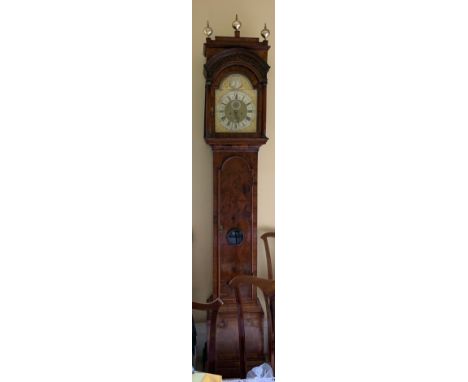 An 18thC walnut longcase clock with 5 pillar movement by Thomas Hickson, London.Condition ReportWith restoration, In going or