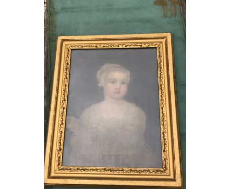 JOHN DYER (1699-1757) An oil on canvas, portrait of Catherine Dyer, daughter of the artist aged 4 (1749).43 x 33cms.Condition
