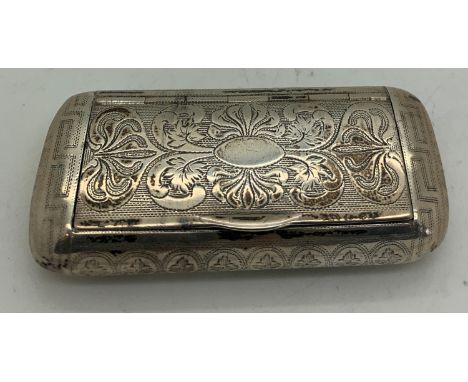 A Georgian silver snuff box, London 1805, maker Abstinado King. 45gms. 7.5cms l x 3.5cms w x 1.3cms d.Condition ReportGood co
