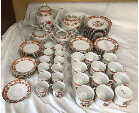 Vista Alegre Portugal, tea and coffee service 63 pieces to include tea and coffee pot, milk jug, sugar bowl, 12 x coffee cups