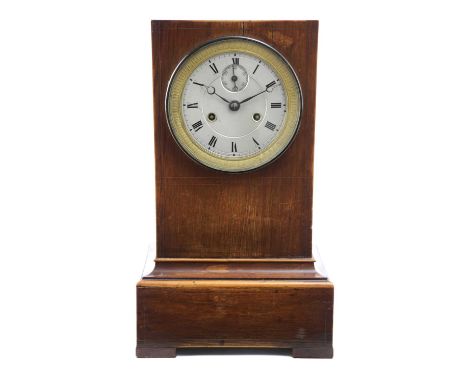 λ A FRENCH ROSEWOOD MANTEL CLOCKBY BERTHET & BAZELAIRE, FIRST HALF 19TH CENTURYthe brass eight day movement with a silk suspe