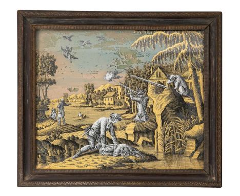 A FINE DUTCH VERRE ÉGLOMISÉ GOLD AND SILVER REVERSE ENGRAVED PICTURE ON GLASSBY JONAS ZEUNER (KASSEL, 1727-1814), LATE 18TH C