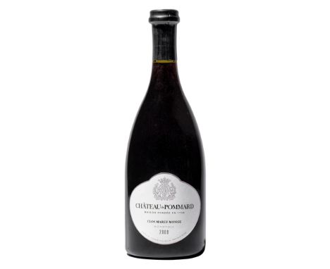 12 bottles Pommard Clos Marey Monge 2009 Cote de Beaune. Chateau de Pommard In original six-bottle cartons. Stored at Chateau