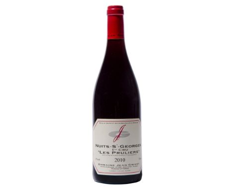4 bottls Nuits-Saint-Georges 1er Cru Les Pruliers 2010 Cote de Nuits. Domaine Jean Grivot This lot is offered in bond (LCB Ba