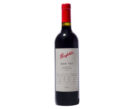 1 bottle Bin 707 Cabernet Sauviugnon 2007 South Australia. Penfolds This lot is offered in bond (LCB Barking) and is subject 