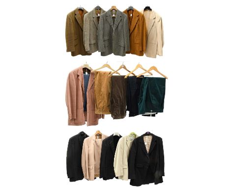 Assorted 20th Century Gentleman's Clothing comprising a Bladen tweed jacket retailed by Fogg &amp; Ellis, Newcastle, a Dunn &