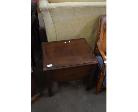 19TH CENTURY MAHOGANY FORMER COMMODE BOX, 47CM WIDE