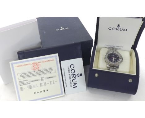 Corum 'Admirals Cup' Chronometer automatic stainless steel gentleman's bracelet watch, ref. 982.630.20, serial no. 828725, mo