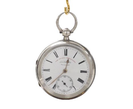 H.J. Norris 'The Official Timekeeper' silver fusee lever pocket watch, London 1895, the signed movement, no. 40386, with comp