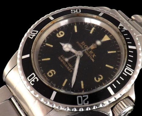 Rare & Fine Rolex Oyster Perpetual Submariner stainless steel gentleman's bracelet watch with the 3-6-9 'underline' Explorer 