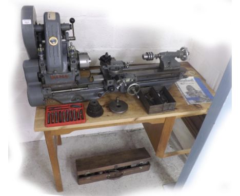Good Myford ML7 screw cutting centre lathe, ser. no. K54061, C/W Burnerd three jaw geared scroll chuck with inside and outsid