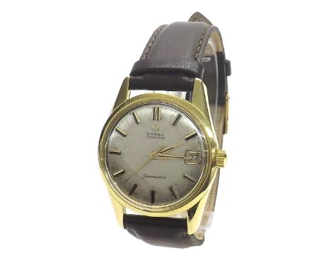 Omega Seamaster 18ct automatic gentleman's wristwatch, circa 1962, ref. 14701 SC, no. 61, the silvered dial with baton marker