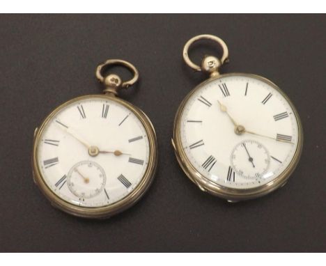 Small silver fusee lever pocket watch, London 1883, gilt movement signed W. F. Cheyney, London, no. 7241, with floral engrave