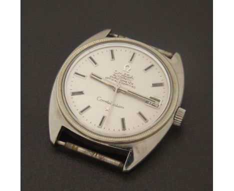 Omega Constellation Chronometer automatic stainless steel gentleman's wristwatch, circa 1970, ref. ST 168027, milled bezel, s