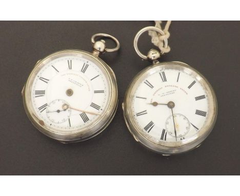J.G. Graves 'The Express English Lever silver pocket watch, Birmingham 1901, plain movement with compensated balance and regu