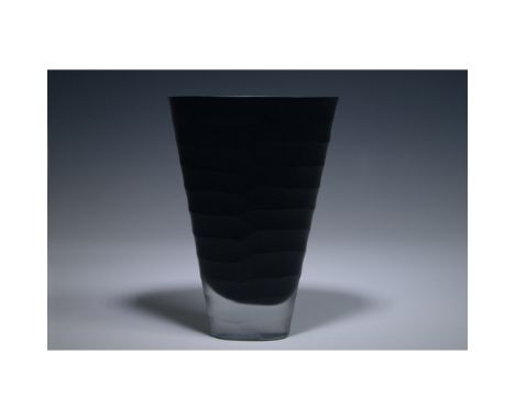 This elegant black glass vase is part of Rosenthal's Studio-Line, designed within the e.motion collection. Featuring a striki