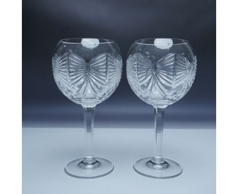 A pair of Waterford Crystal toasting goblets from The Millennium Collection, celebrating five timeless toasts Happiness, Love