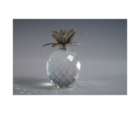 This exquisite Swarovski Crystal Pineapple Figurine, designed by Max Schreck, is part of the Sparkling Fruit collection. The 