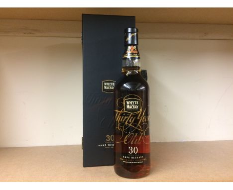 WHYTE & MACKAY RARE RESERVE 30 YEARS OLD
Blended Scotch Whisky. 
70cl, 40% volume, in presentation box.  CONDITION REPORT: Ex